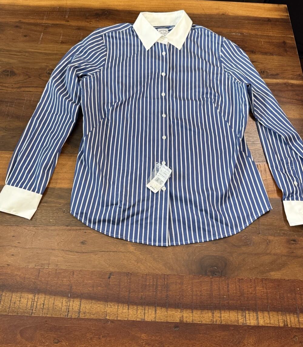 NWT Women's Brooks Brothers Button Up Dress Shirt Size 12